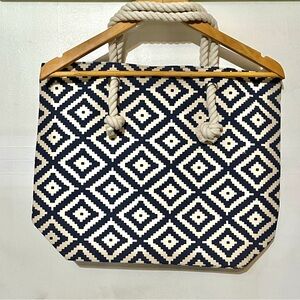 Summer & Rose Navy Diamond Beach Tote